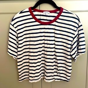 Splendid Striped Cropped T-Shirt